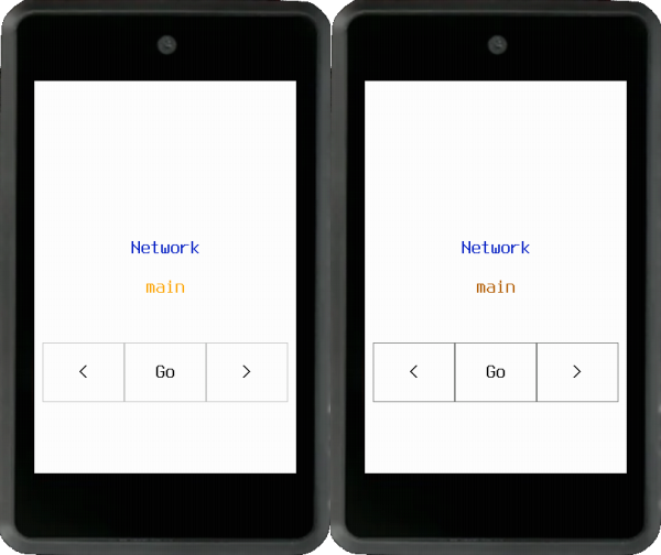Light-theme Krux network labels before and after the merged contrast correction